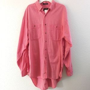 Men's red white houndstooth Colours by Alexander Julian medium long sleeve shirt